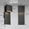 YUBOEL Modern Outdoor Wall Sconce Matte Black Waterproof LED Wall