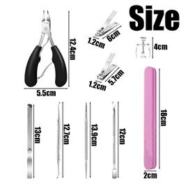 1 Set Of Manicure Tool Set, 2 Pieces Of Sponge Rub, Toenail Scissors, Stainless Steel Nail Clippers, Multi-Function Toenail Corrector.