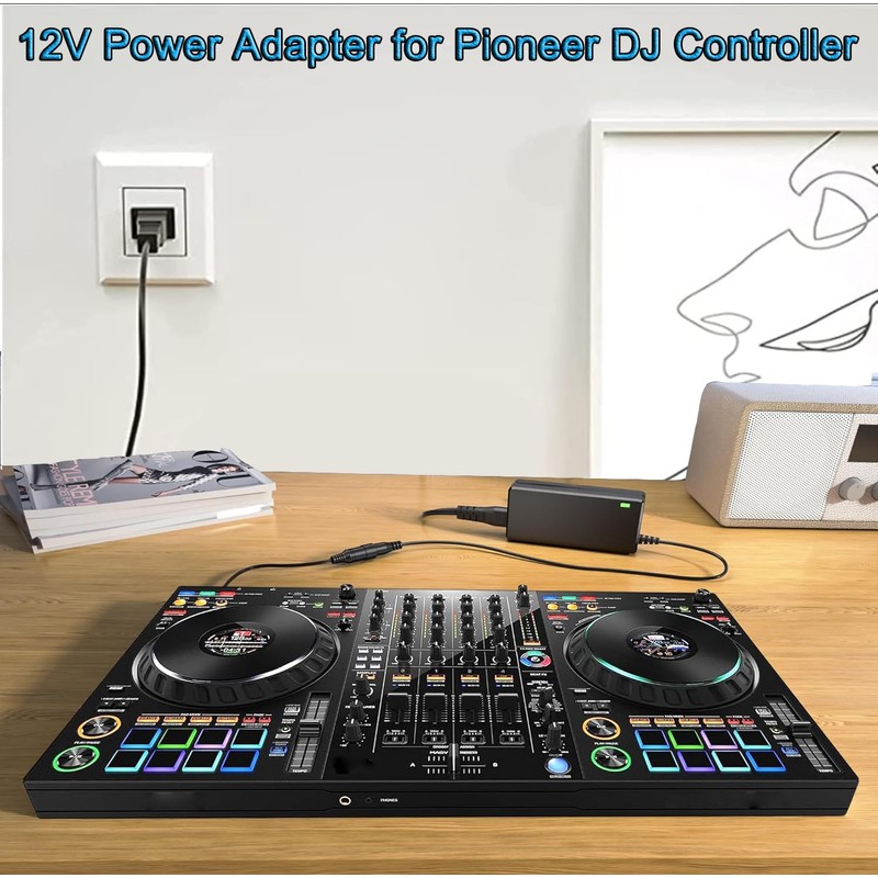 lojiraz 12V Power Adapter Cord Compatible with Pioneer DJ Serato
