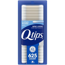 Q-tips Hisopos de algodón para higiene y cuidado de la belleza, hisopo de algodón original hecho con 100% algodón, 625 unidades