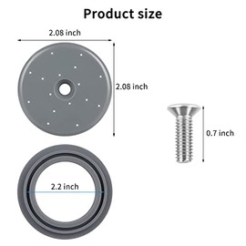 3 Pack Pre-Rinse Spray Valve Repair Kit for Most Commercial Kitchen Sink Faucet Dish Sprayer 1.42 GPM Spray Face Bumper and Screw Repair Part, Grey