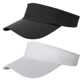 Guiqulai 2 Pcs Sun Visor Hat for Women, Visor Hat Women Adjustable Tennis Cap Summer Hat Sun Visors for Women Sport Hat Long Peak Visor Cap for Tennis Golf Cycling Running Fishing Sport Outdoor