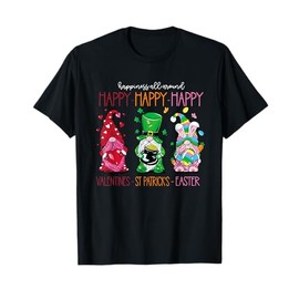 Funny Happy Valentines St Patrick Easter Happy Holiday Gnome T-Shirt