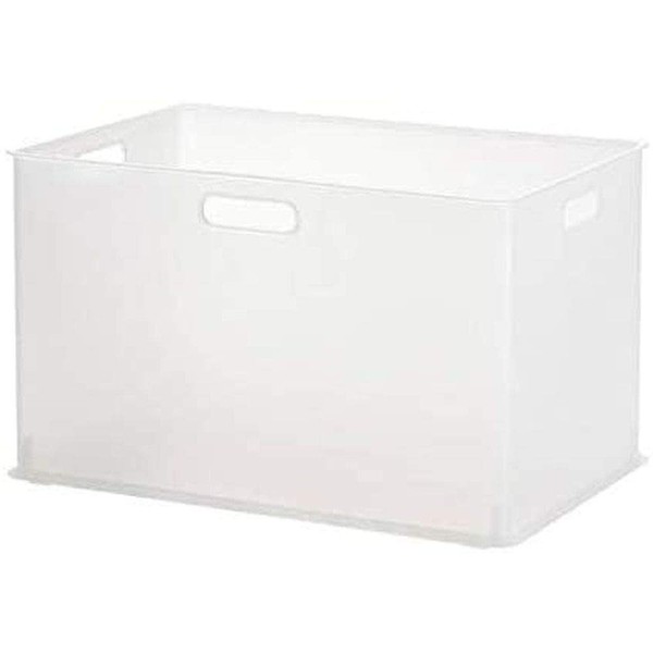 SANKA NIB-LCL Squ+ InBox, Storage Box, Simple, Washable, Stacking, Handle Included, Size: Large, Color: Transparent, (W x D x H): 15.3 x 10.5 x 9.3 inches (38.9 x 26.6 x 23.6 cm), Made in Japan