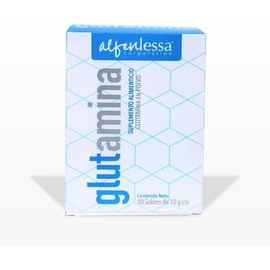 Glutamina en Polvo Con L-Glutamina, Gluconato de Zinc, Vitamina C y Vitamina A, 10 Sobres de 10 g