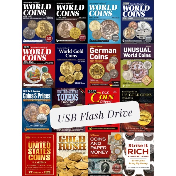 Ultimate Coin Catalog Library: 16 E-Books on USB (4GB)