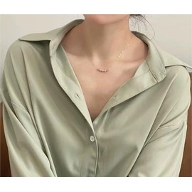 UOUHAIO Long Necklace, Women's Fashion, Long Necklace, Y-Shape, Glitter, Sweater Chain, Adjustable Slide, Present, Women's Accessories, Jewelry (New Style), Prayer Beads