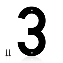 5 Inch Black Metal House Numbers and Letters, Modern Garden Mailbox number Letters, Black White Metal Door Numbers for Outside, 3