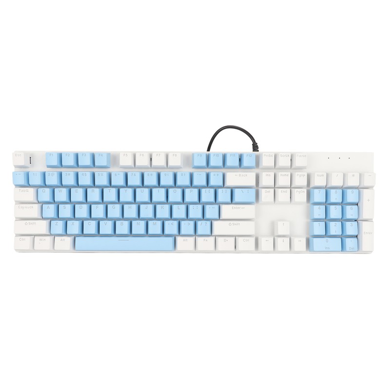 104 Key Mechanical Gaming Keyboard 28 Backlight Modes Blue Switch