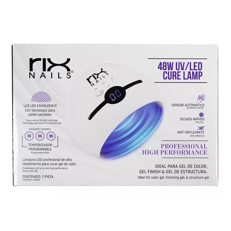 RIX Lampara De Uñas Para Gel Profesional Rix