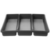 Copco Basics 3 Compartment Organizer, Charcoal Gray/Light Gray