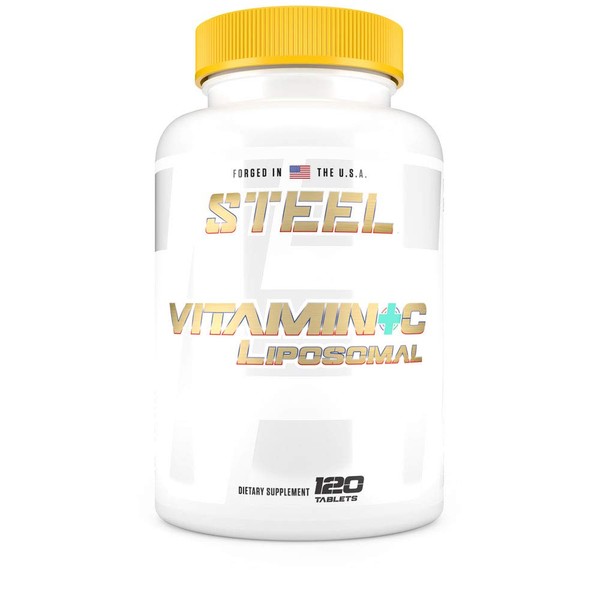 Steel Supplements Vitamin C Liposomal | Immunity, Antioxidant, Cardiovascular Health | 1000mg Vitamin C, Cyclosome Technology | 120 Tablets