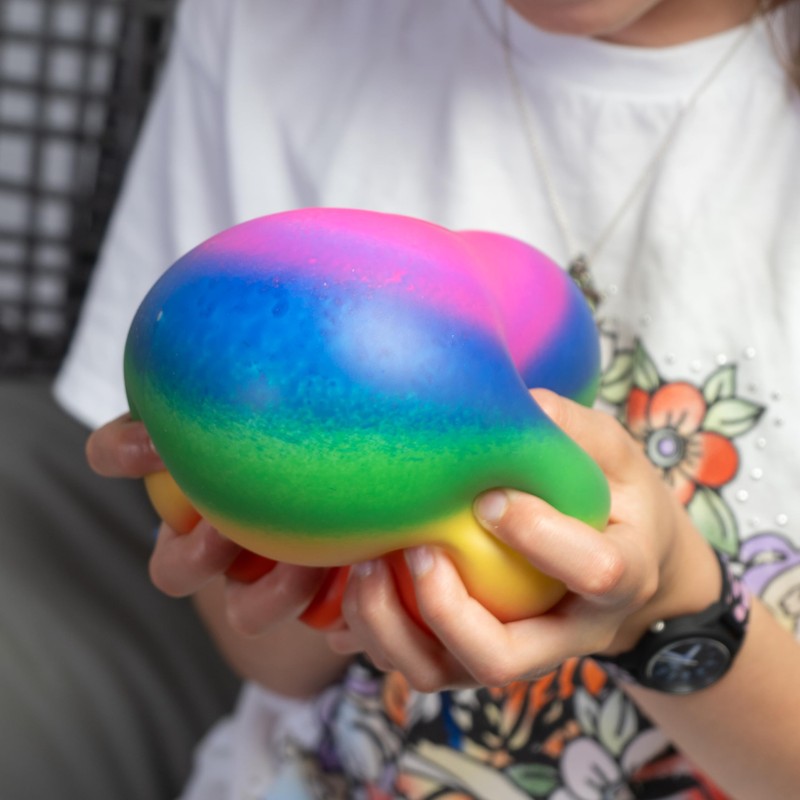 #winning Giant Rainbow Stress Ball 10" Large Anti-Anxiety Hand Fidget
