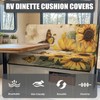 SUITOSELFY RV Couch Covers for Sofa Bed 2-Piece Sunflower Butterfly