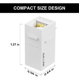 iwillink RJ45 Cat6 Keystone Coupler 5-Pack, Female to Female Cat6 Keystone Jack, UTP Keystone Coupler Insert, White