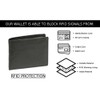 LEAS Men's Wallet Extra Thin with RFID Protection and Flap,