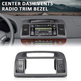 DOTCOM Upper Center Dash Trim Radio Bezel AC Air Vents Gray Compatible with Toyota Camry 2002 2003 2004 2005 2006 Dash Radio Bezel