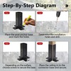 4 Pcs Deck Post Base Bracket,1.5x1.5, 2x2, 2x4, 4x4 Adjustable