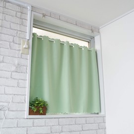 Cloth Shop Cafe Curtains, Level 1, Level 2, Blackout Curtains, for Small Windows, Insulated, UV Protection, Width: 39.4 inches (100 cm) x Lengths: 17.7, 27.6, 35.4 inches (45, 70, 90 cm), Width 55.1 inches (140 cm) x Length 17.7, 27.6 inches (45,70 cm)