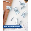 AOKLIT 100 Pcs Beam Clamp, 1/4" x 20 Beam Clamps