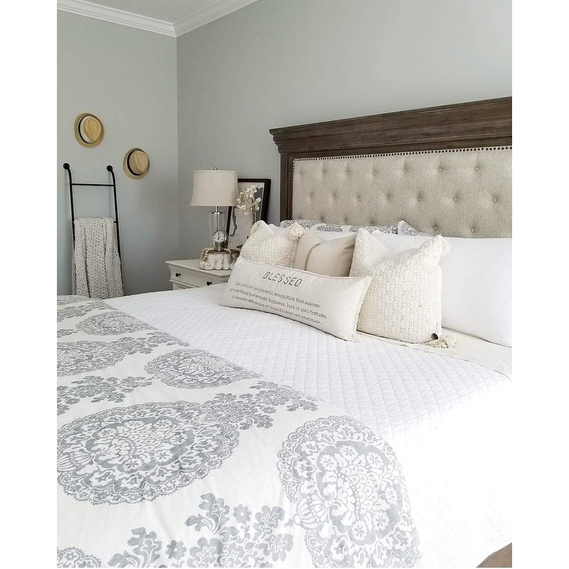 Lush Decor Ava Quilt Diamond Pattern Solid 3 Piece Oversized