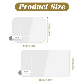 JIEYAO 16Pcs Dash Cam Windshield Electrostatic Stickers, Clear PET Static Cling Film for Windshields Prevent Scratching & Falling Static Cling Films for Mounting DashCam