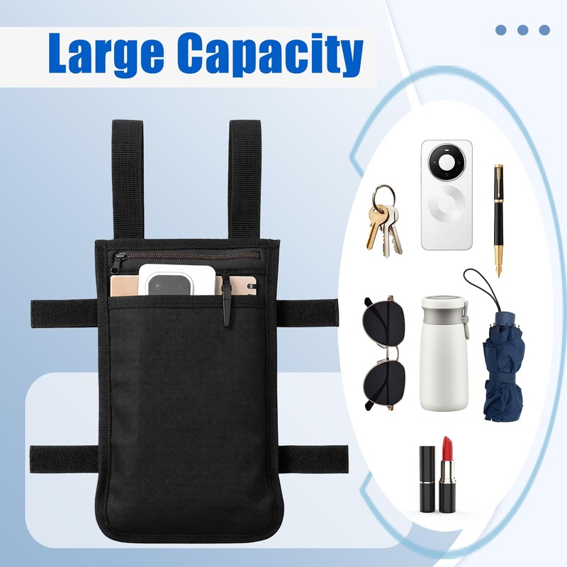 Crutch Bag, Water-Resistant Portable Crutches Accessories Storage Organizer with 2