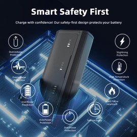 AFAITH Battery Charger Enduro Batteries Charger Triple Slot Charging Case with Smart Power Indicator for GoPro Hero 13 Black, Storage for Batteries and TF Cards Pocket Size Portable