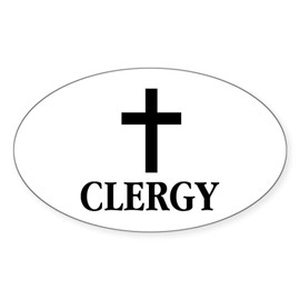 CafePress Christian Clergy Sticker Oval Car Bumper Sticker