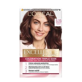 L'Oréal Paris - Excellence Cream - Permanent Hair Dye Set with Triple Hair Care - 100% Coverage for White Hair - Shade 5.15 Ice Brown