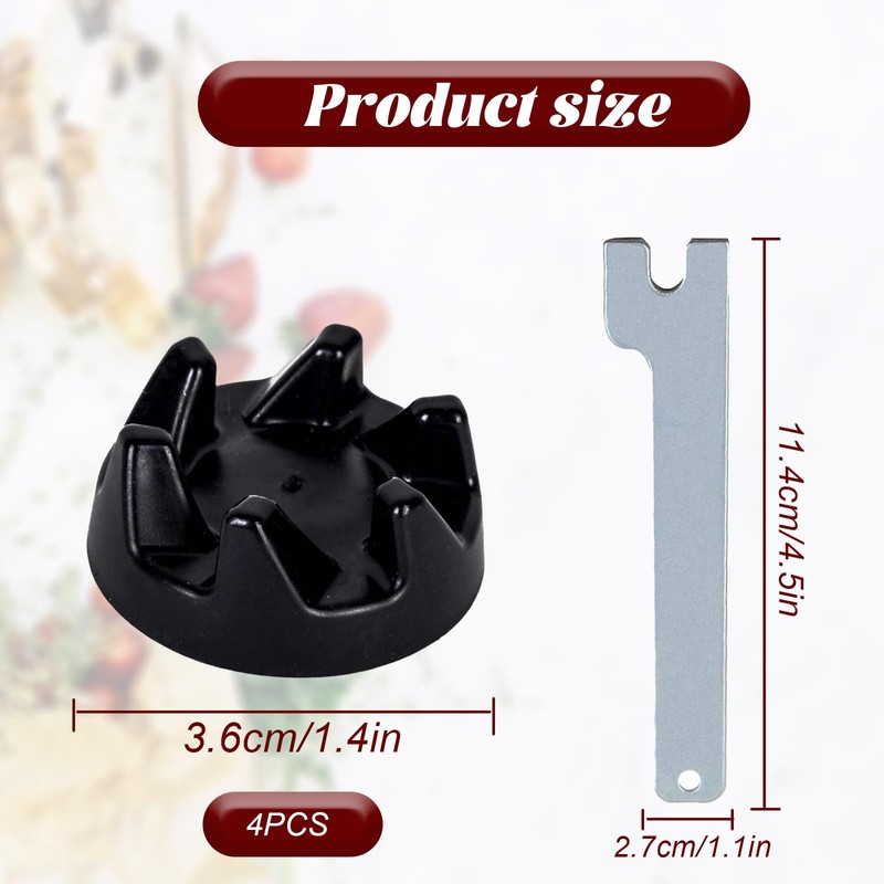 3 Pack Blender Coupler for KitchenAid 9704230, Replacement Blender Rubber