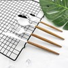 JASHII 20 Pieces Wood Stainless Steel Cutlery Set Wooden Handle