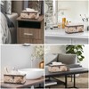 TOLIDA PU+ Wood Rectangular Tissue Box Cover - Retro Household