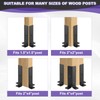 4 pcs Adjustable Deck Post Anchor Base Brackets,Heavy Duty Half