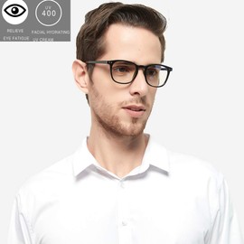 Henotin Henotin 3 Pack Blue Light Blocking Reading Glasses,Spring Hinge Computer Readers for Men Women,Anti UV Ray Filter Eyeglasses (Mixed Color, 0.75)