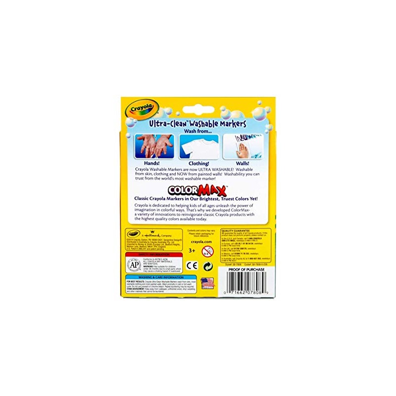 Washable Broad Point Markers (8/Pack) [Set of 2]