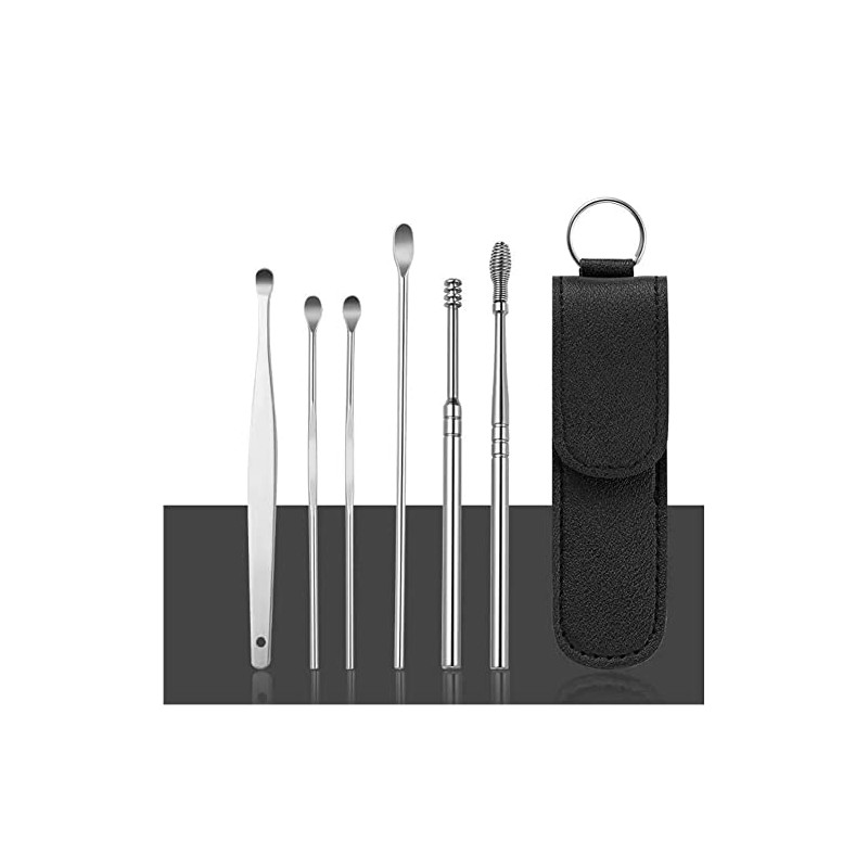 Stainless Steel Ear Wax Removal Kit, 6 Pieces