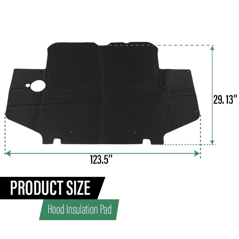 LQI Hood Insulation Pad with Clips Compatible with Toyota Tacoma