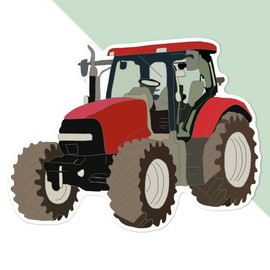 Large 210mm 'Red Tractor' Permanent Sticker Decal for Cars/Windows/Bins/Walls etc (DW00046839)
