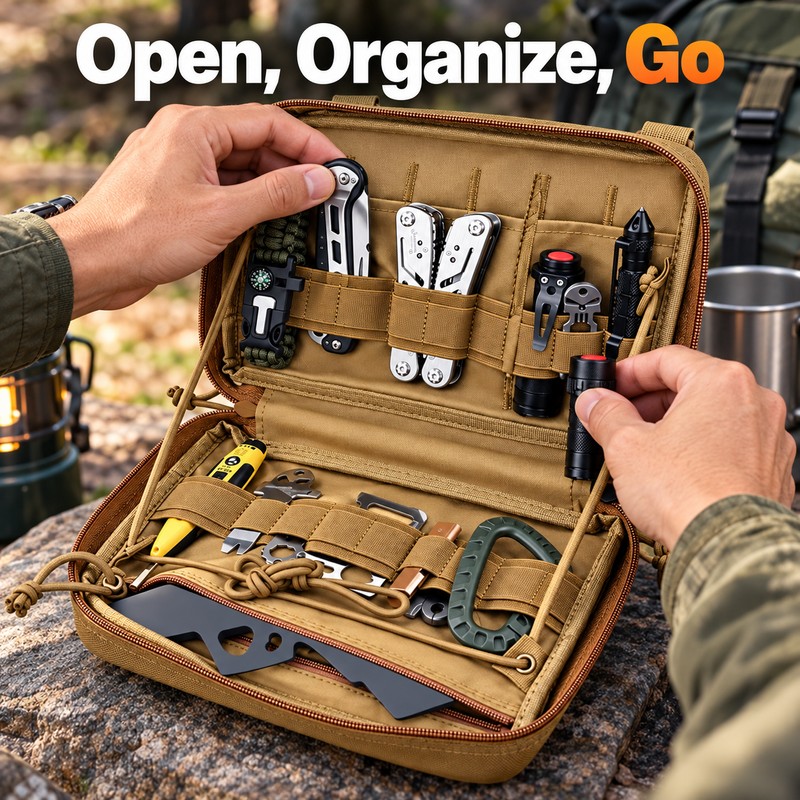 Military Tactical First Aid Kit Bag – MOLLE-Style Emergency EDC