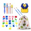 57 Pieces Sponge Painting Brush Stamp Brush Set Children's Early
