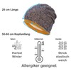 Faera Unisex Winter Hat, Warm Lined Winter Beanie, Fleece Lining,