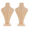 2pcs Wooden Necklace Display Stand Vase Shaped Light Weight Solid