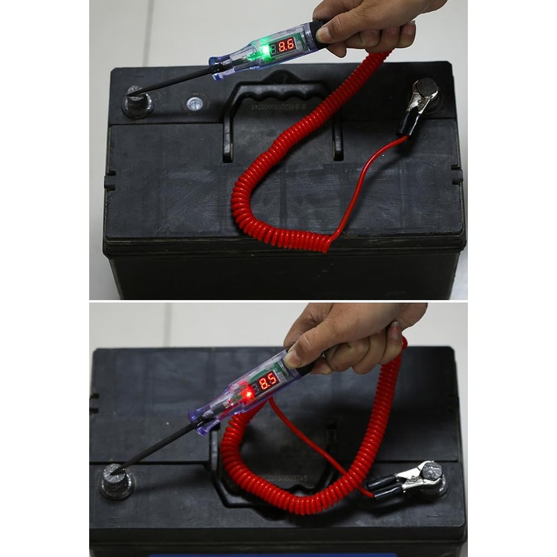 VOXILFE Car Circuit Voltage Tester Digital Power Detection Tester DC3-48V