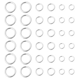 60pcs 925 Sterling Silver Jump Rings, 4mm,5mm,6mm Assorted Size Jewelry Jump Rings Open Jump Ring Connectors for Jewelry Making Necklaces DIY Crafting Accessories