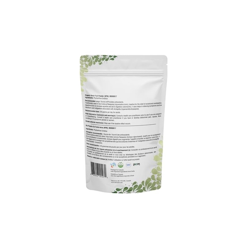 Sewanti Sewanti Organic Amla fruit Powder, NPN 80090917, 200 gram