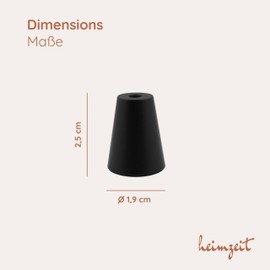 heimzeit Cabinet Knobs for Doors, Drawers and Dressers Made of High Quality Aluminium [4 Pack Round] Colour: Black, Stylish Design, Furniture Knobs with Single Hole Handle and Screws