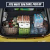 Zone Tech Three Pocket Mesh Trunk Cargo Net Storage Organizer–