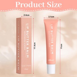 Lip Butter Balm, Moisturizing Natural Lip Balm, Nourishing Soothing Lip Care for Instant Moisture, Shine and Hydration, Tinted, Soothes Dry Lip Care for Dry Lips, Chapped Lips, Cream