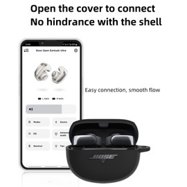 [3 in 1] TSVSXS Silicone Case Compatible with Bose Ultra Open Earbuds with Keychain, Soft Protective Cover Accessories Open Ear Wireless Earbuds Cover with Cleaning Kit
